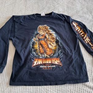 Super Saiyan Kids Long Sleeve Tee - Black